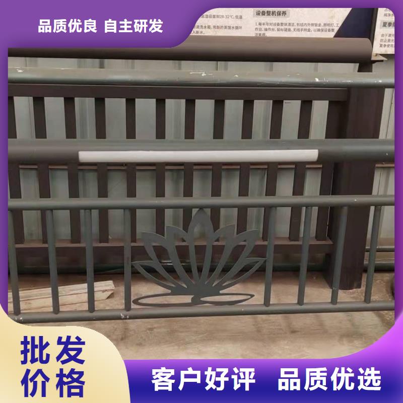 【人行道栏杆钢背木护栏定制不额外收费】